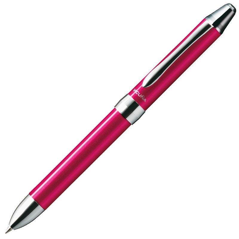 Pentel قلم متعدد الوظائف من بنتل فيكونا إكس، قلم حبر جاف رفيع وقلم رصاص ميكانيكي 0.5 مم، وردي (BXW1375P) - Image 1