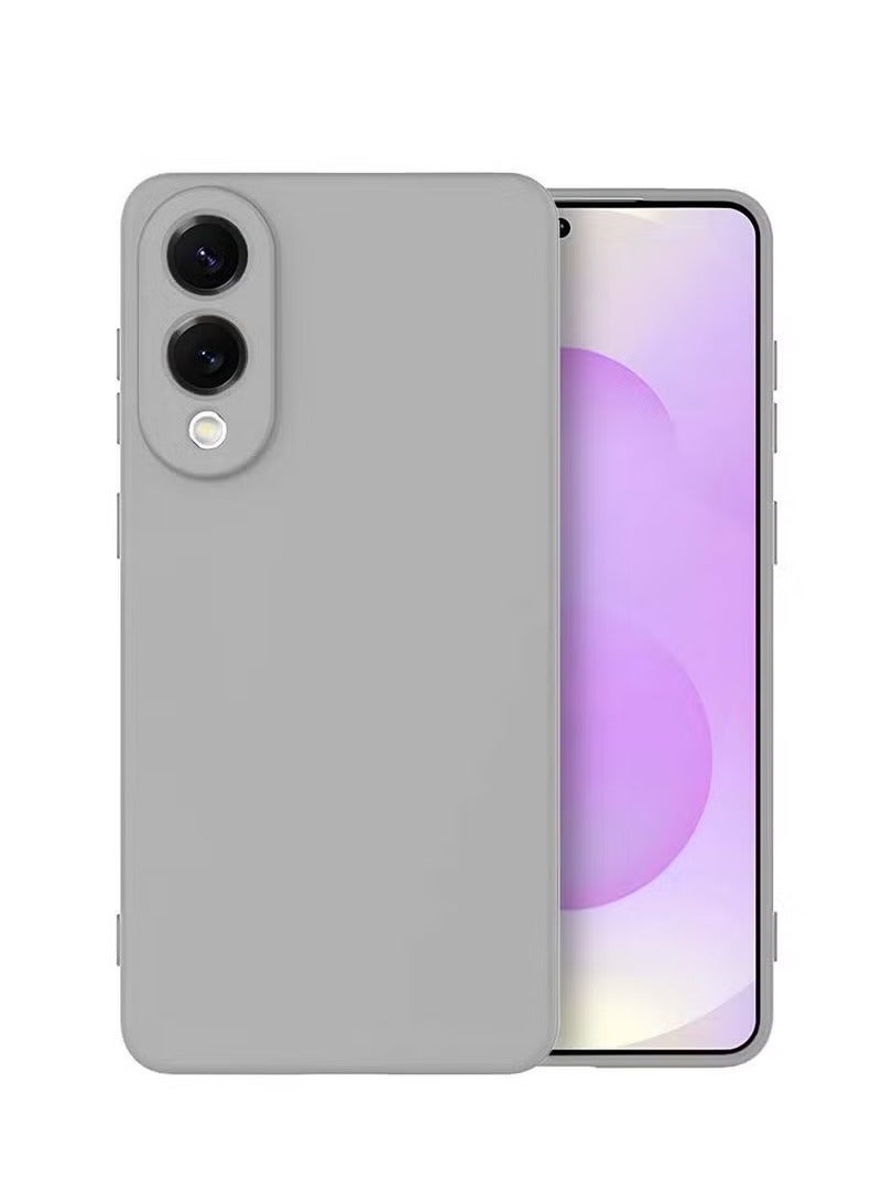 JAJEEK Premium Soft Liquid Silicone Case for Samsung Galaxy S25 Edge 5G (2025) – Shockproof Slim Back Cover with Scratch-Resistant Matte Finish, Anti-Fingerprint Coating & Microfiber Lining – Camera & Screen Protection – Elegant Grey Silicone Phone Case - Image 1