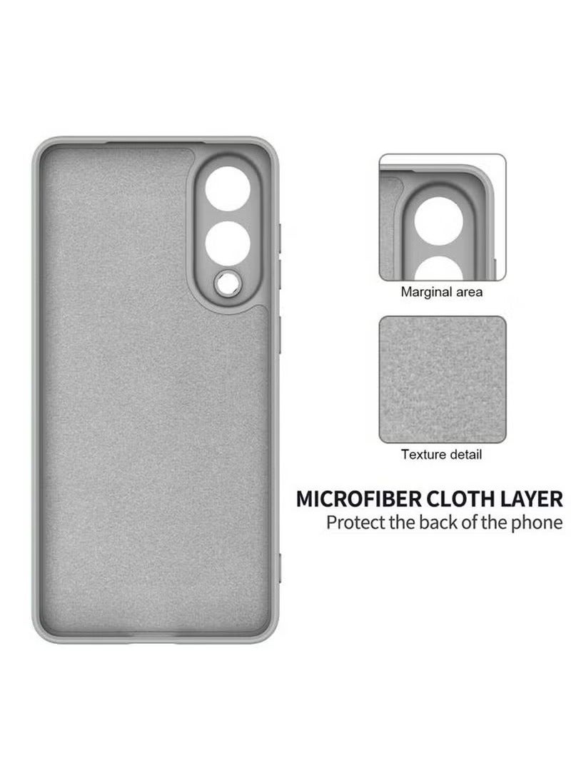 JAJEEK Premium Soft Liquid Silicone Case for Samsung Galaxy S25 Edge 5G (2025) – Shockproof Slim Back Cover with Scratch-Resistant Matte Finish, Anti-Fingerprint Coating & Microfiber Lining – Camera & Screen Protection – Elegant Grey Silicone Phone Case - Image 3