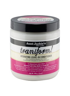 Aunt Jackie's Curls And Coils Transform Hydrating Leave-In Creme Conditioner For All Hair Types And Textures, 15 Oz  - Image 1