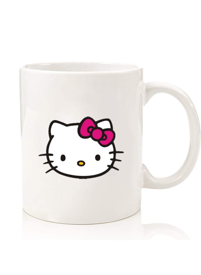 Theodor فنجان قهوة مطبوع بجودة ممتازة من الجهتين للاستخدام في المنزل والمكتب، للأطفال والرجال والنساء هالو كيتي - Image 1