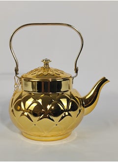 HTH Set of 3 Food Grad Stainless Steel Arabic Style Teapot Luxury Floral Engraved Design Tea Kettle with Attached Lid  - Image 3