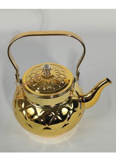HTH Set of 3 Food Grad Stainless Steel Arabic Style Teapot Luxury Floral Engraved Design Tea Kettle with Attached Lid  - Image 4