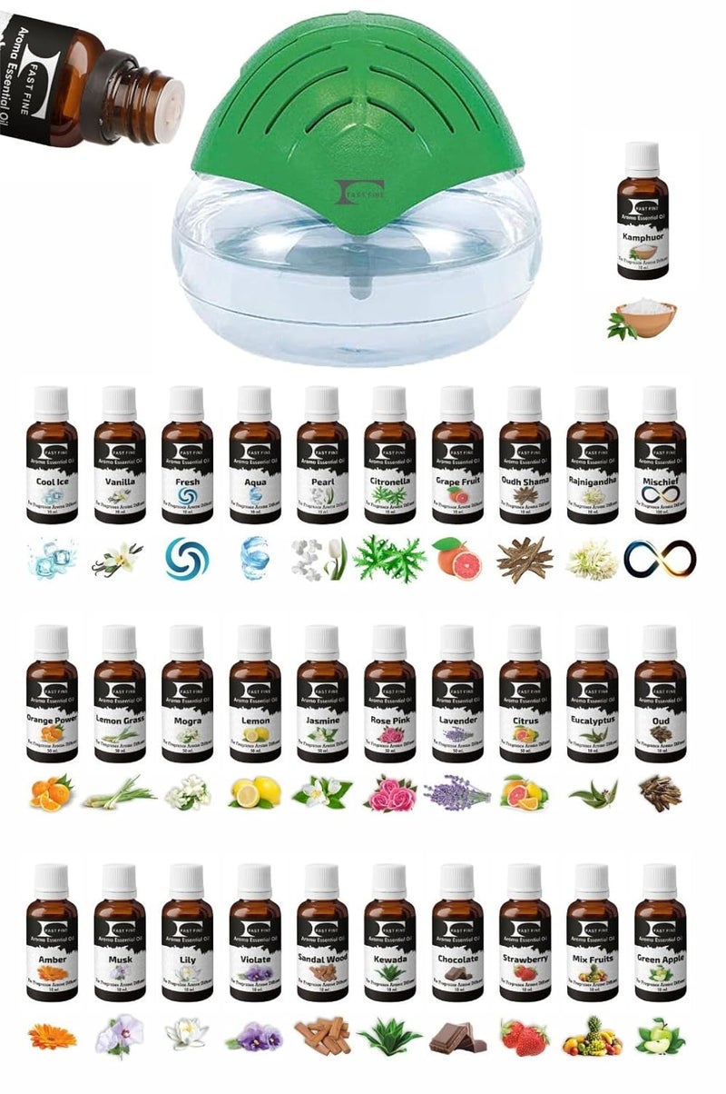 Fast Fine Portable Room Air Purifier Aroma Diffuser or Humidifier Revitalizer with Peale Aroma Essential Diffuser Oil 10ML - Image 4