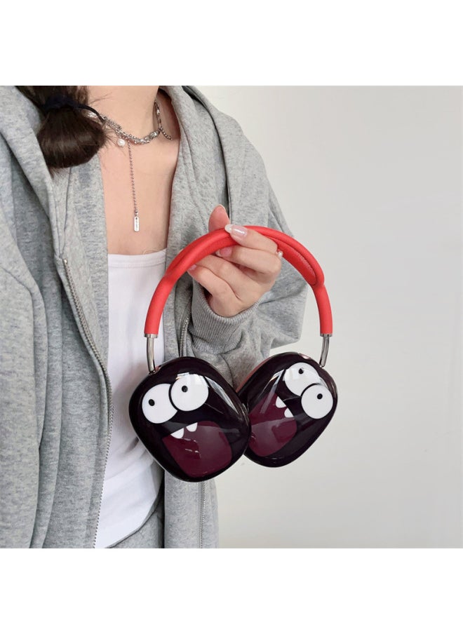 Generic - Funny Black And White Expression Film Shell For Apple Airpods Max Protective Case Headset Headset All-inclusive-Specifications:Black Expression Airpods Max Protective Case Pair - Image 1