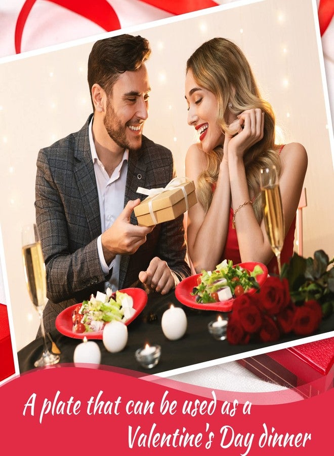 Remerry 100 Pcs Valentine‘s Day Paper Plates Red Heart Shape Party Plates Valentine‘s Day Party Supplies Disposable Heart Paper Tableware for Appetizer Lunch Dinner and Dessert - Image 5