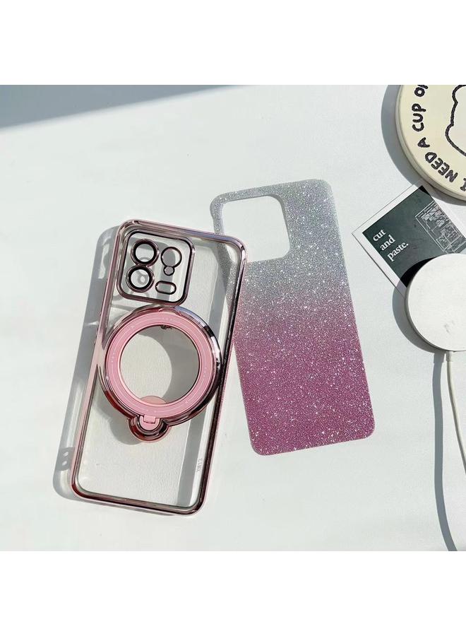 إيروريكس جراب لهاتف Xiaomi 12T / 12T Pro مع حامل MagSafe دوار بلون متدرج لامع من مادة TPU - Image 3