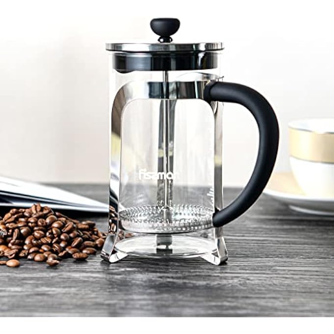 فيسمان ماكينة تحضير القهوة الفرنسية من سلسلة Breve لمحبي الشاي هدية رمضانية مصنوعة من زجاج البورسليكات وفلتر من الفولاذ المقاوم للصدأ ومقاوم للحرارة وسهل التنظيف ويطلق رائحة مثالية للاستمتاع باليوم 350 مل - Image 2