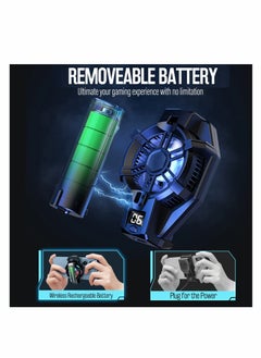 Excefore Phone Cooler with Rechargeable Battery, Phone Cooling Fan for Gaming Fit All Types of iPhone Android Smartphones  - Image 2