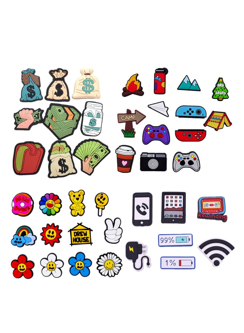 Zikra Shoe Charms for Crocs 40 Pcs Cartoon Croc Accessories Decoration for Crocs Shoes ​PVC Charms Bracelet Wristband for Men Women Kids Girl Boy Buckle Party Favors Birthday Gifts Nurse Charm - Image 1