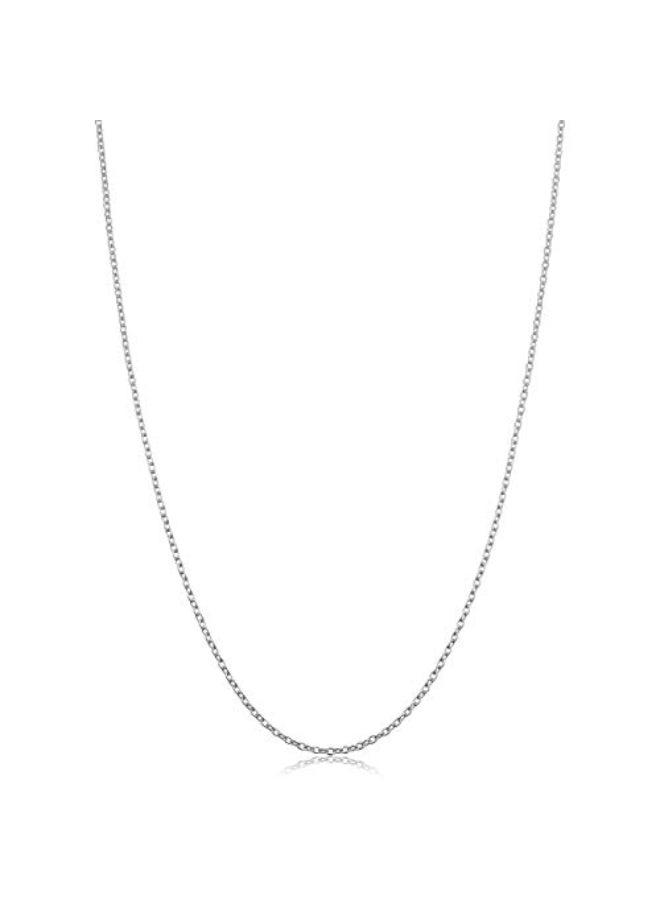 Kooljewelry Sterling Silver Round Cable Chain Necklace (1.2 mm, 16 inch) - Image 1