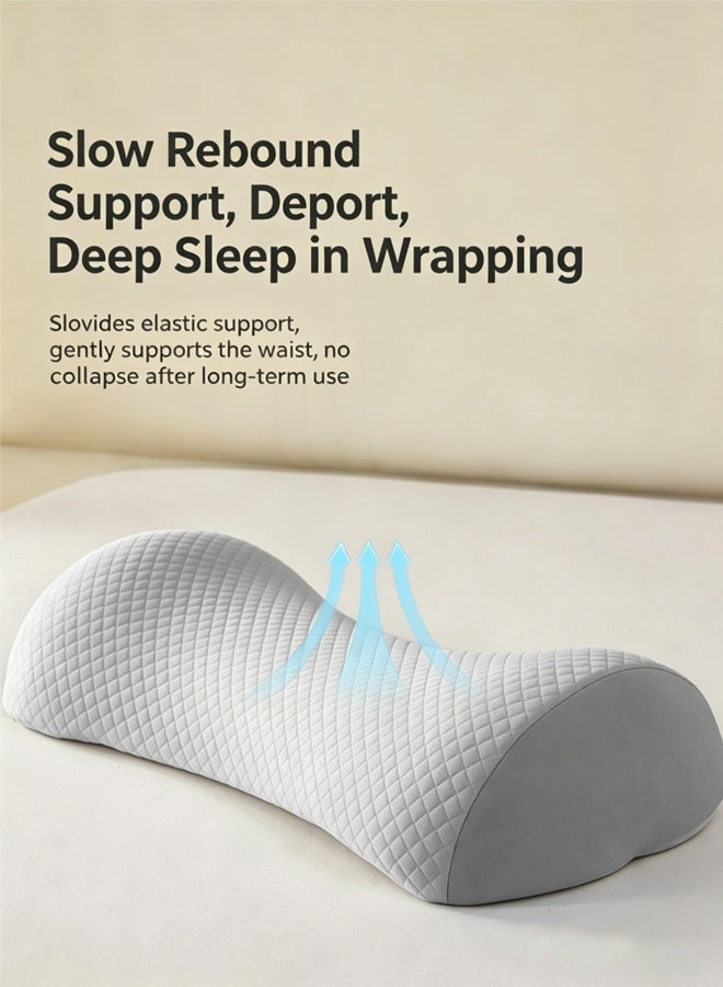 Keranixy Lumbar Sleeping Pillow,Lumbar Support Pillow, Lower Back Pillow,Lower Back Pillow, Lumbar Support Pillow for Bed, Waist Stretch, Relieve Low Back Pain, Lumbar Support Pillow for Car Seat, Office Chair, Recliner and Bed - Image 5