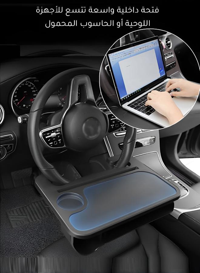 2-in-1 Multi-functional Steering Wheel Dining Table & Seat Storage Box - Image 5