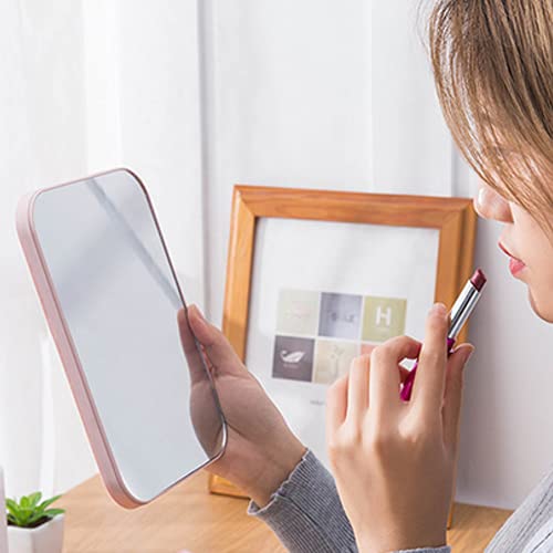Leeonz Desktop Makeup Mirror,Foldable Makeup Mirror Simple Portable Princess Mirror Square Mirror Makeup Mirror for Women (Blue) - Image 5