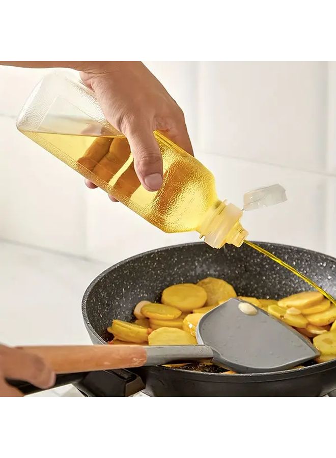 White Plastic Oil Dispenser With Squeeze Valve Leakproof Portable 1pc - Image 2