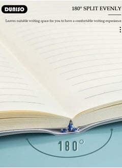 DUNISO دفاتر يوميات متعددة الاستخدام، غلاف مطاطي ناعم دفتري A5 لورق سميك متميز، دفاتر مقاومة للماء والخدوش، ملاحظات متينة للطلاب  - Image 3