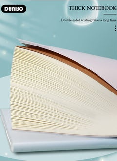 DUNISO دفاتر يوميات متعددة الاستخدام، غلاف مطاطي ناعم دفتري A5 لورق سميك متميز، دفاتر مقاومة للماء والخدوش، ملاحظات متينة للطلاب  - Image 5
