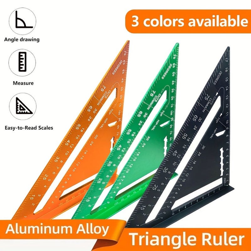 Green 7 Inch Digital Triangle Ruler 0.1mm Accuracy Measuring Tool - Image 1