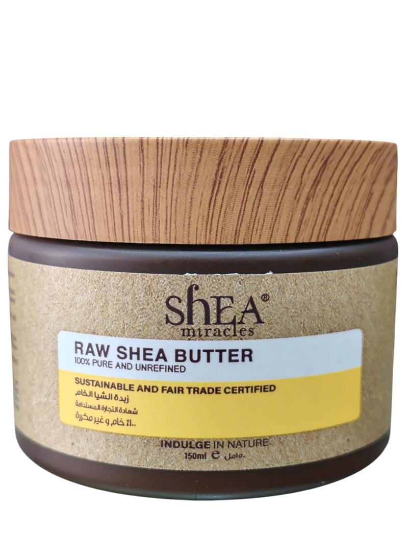 ShEA miracles Raw Shea Butter 100 % Pure and Unrefined 150 ml - Image 1