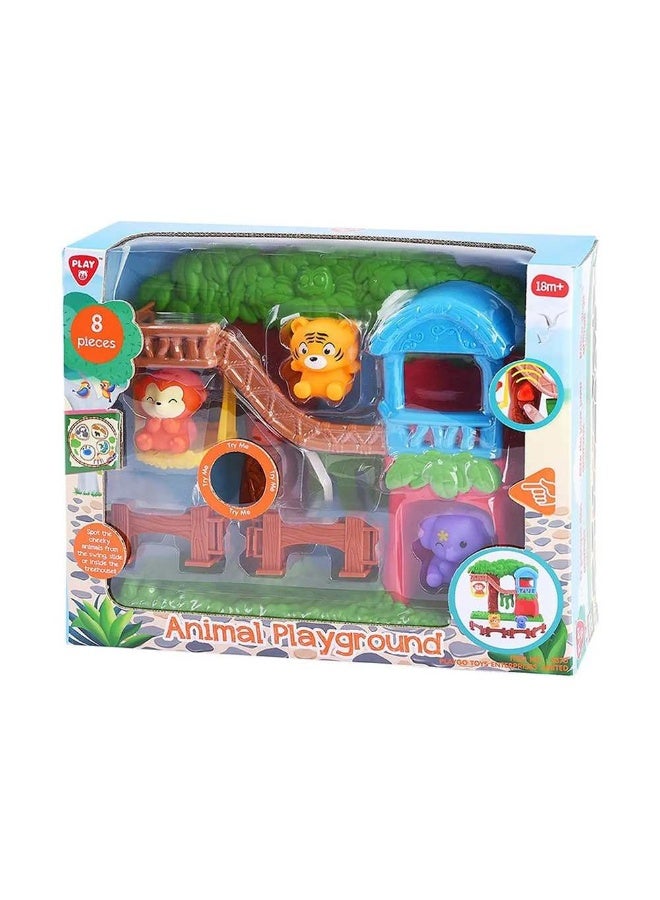 PlayGo Animal Playground Playset (8 Pieces) - Image 3
