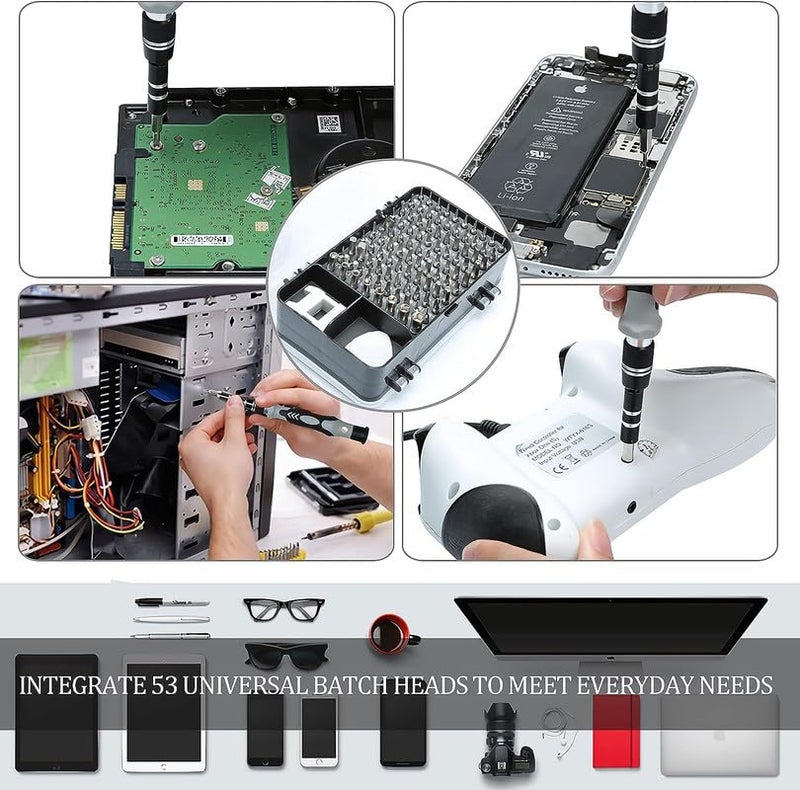 Jig-Tik Tool Kit & Screwdriver and Socket Set Multi Purpose Combination Tool Case Precision Socket Set (115 IN 1) - Image 5