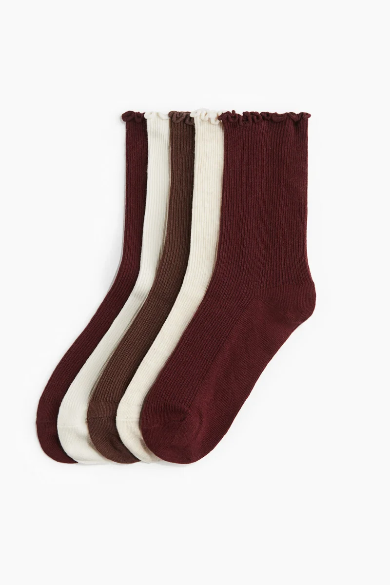 H&M 5-pack rib-knit socks