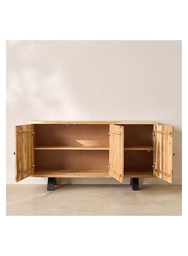 Home Box Arno 3-Door Live Edge Solid Wood Sideboard 40 x 80 x 150 cm  - Image 3