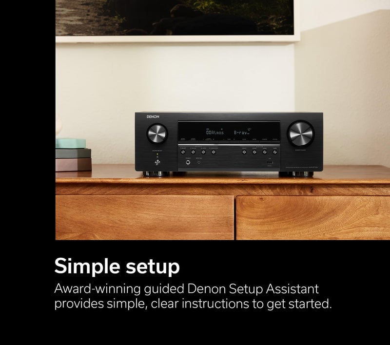 Denon AVR-S770H 7.2 Ch Home Theater Receiver - 8K UHD HDMI Receiver (75W X 7), Wireless Streaming via Built-in HEOS, Bluetooth & Wi-Fi, Dolby TrueHD, DTS Neural:X & DTS:X Surround Sound - Image 5