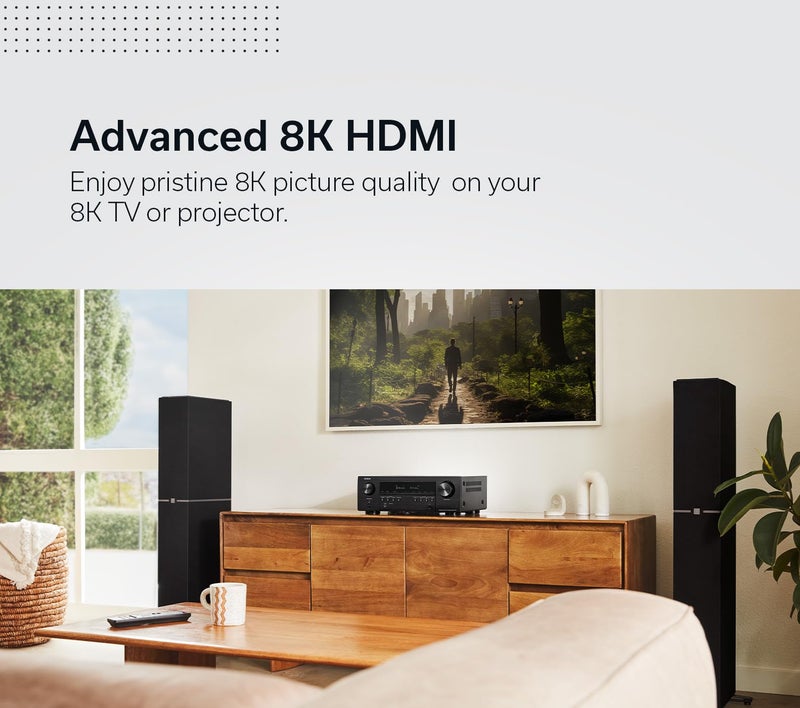 Denon AVR-S770H 7.2 Ch Home Theater Receiver - 8K UHD HDMI Receiver (75W X 7), Wireless Streaming via Built-in HEOS, Bluetooth & Wi-Fi, Dolby TrueHD, DTS Neural:X & DTS:X Surround Sound - Image 3