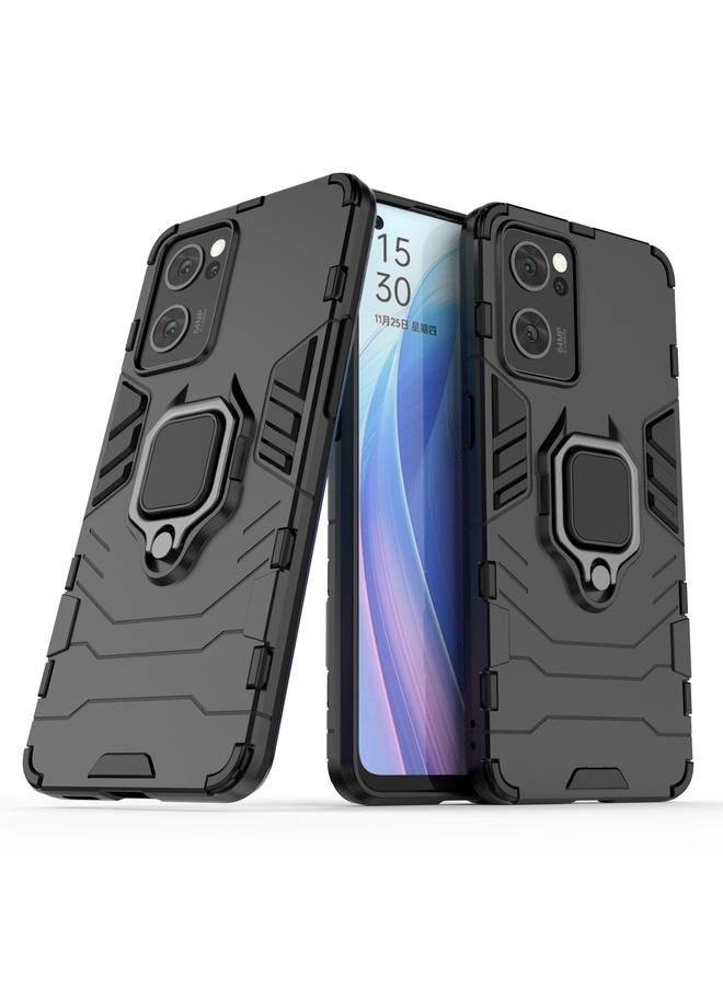 S-TOP Case For OPPO Reno7 5G Shockproof PC + TPU Holder Phone Case - Image 2