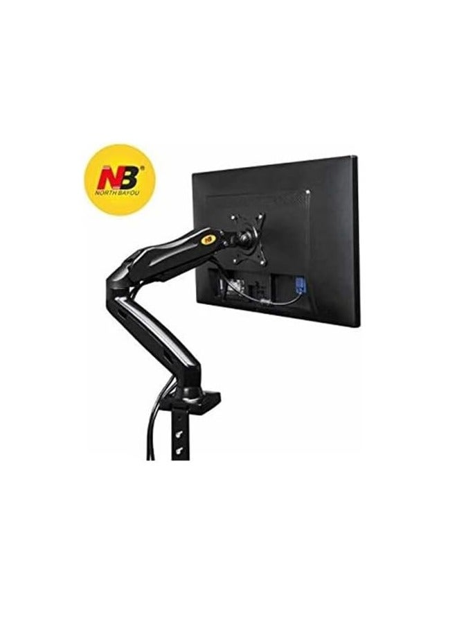 NB NORTH BAYOU NB F80 Single Arm Shockproof Monitor Stand 17-30 Inch Tabletop Monitor Mount - Black - Image 2