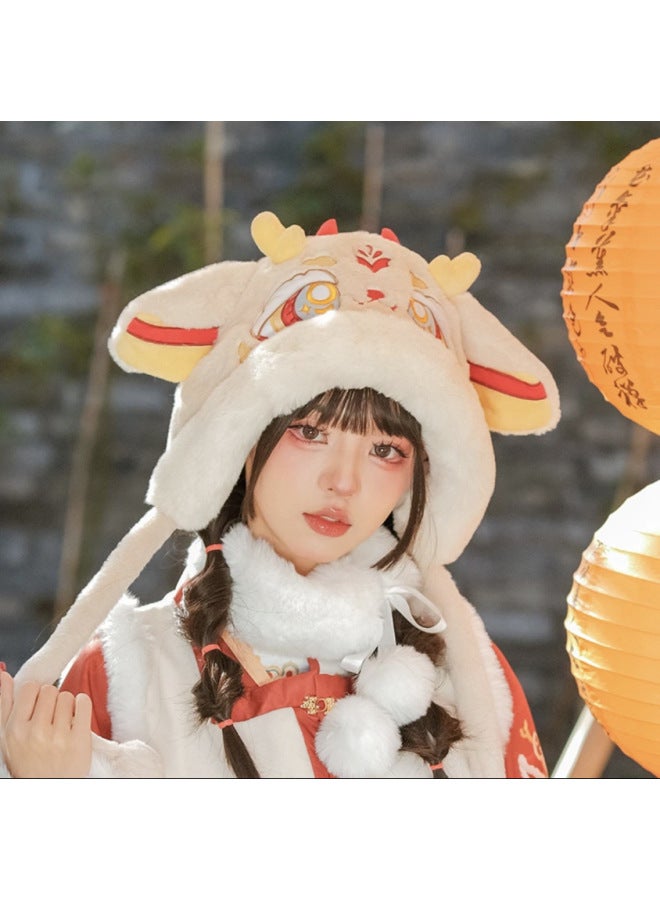 Youduo 2024 National Fashion Children's Dragon Year Hat Chinese Style Cute Southern Potato Travel Girl Hat-Color:Pink  - Image 5