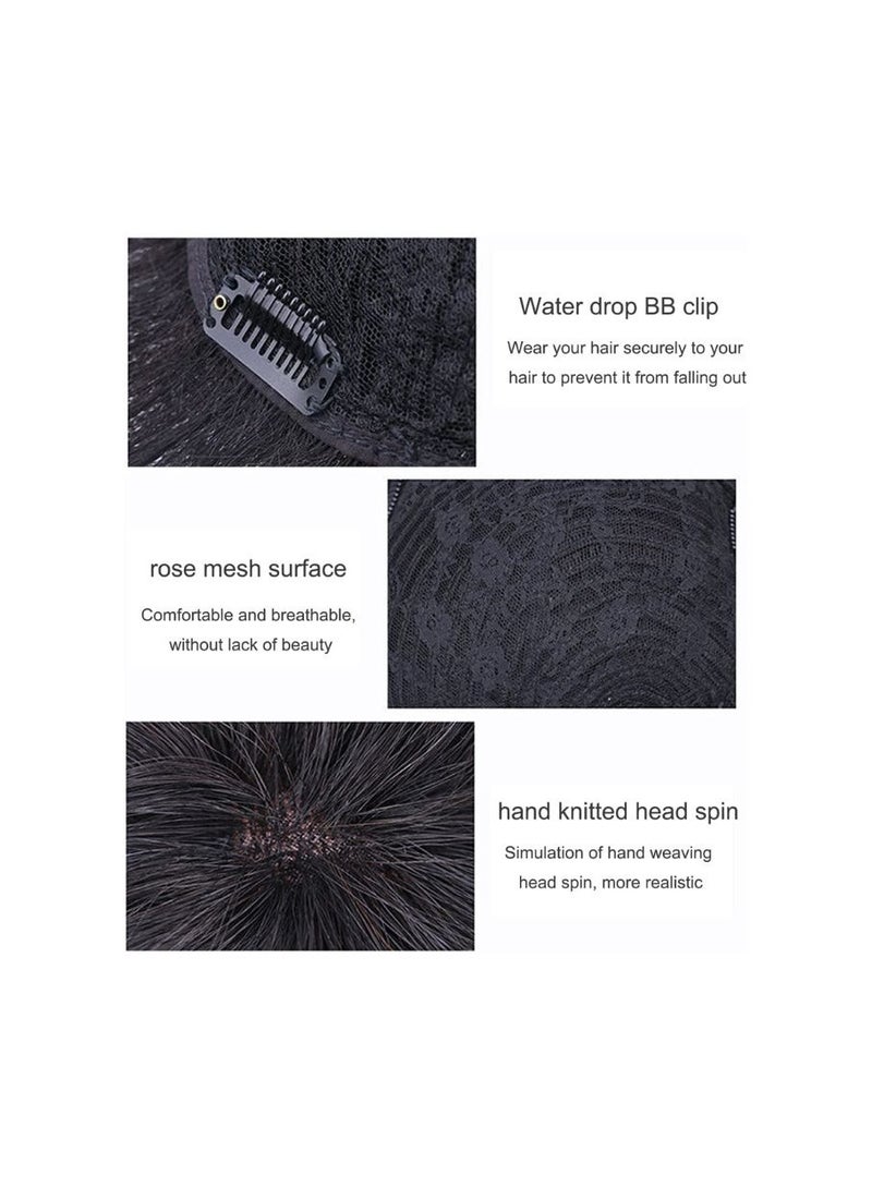 Estelle Knotless Toupee for Men Short Hair Mechanism Wig Full Real Hair Replacement Piece Inch Wig Piece Suitable for People with Hairline Falling Off Natural  - Image 4