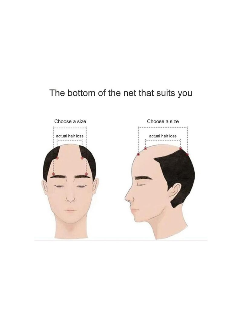 Estelle Knotless Toupee for Men Short Hair Mechanism Wig Full Real Hair Replacement Piece Inch Wig Piece Suitable for People with Hairline Falling Off Natural  - Image 5