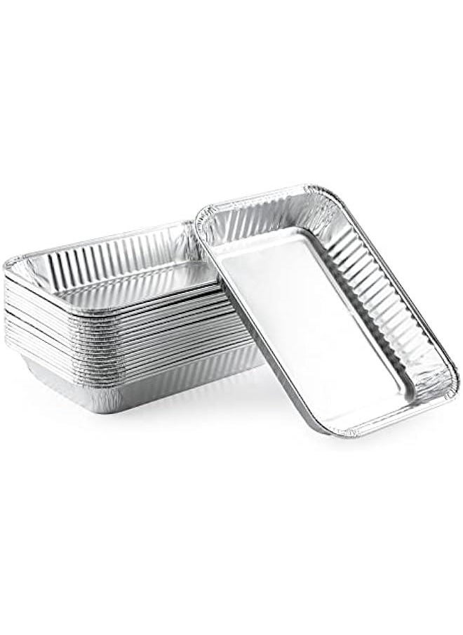 Generic 20 Pack 6415 Grease Drip Pan Liners for Weber Spirit Series, Q Series Grills,Genesis II LX 200 and 300 Series, Disposable Aluminum Foil BBQ Grease Trays, & for Baking Heating Storing Food 8.5 X 6  - Image 1