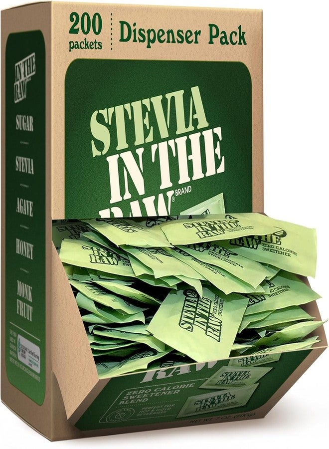 IN THE RAW Stevia In The Raw Stevia Sweetener Packets, 200 Ct Box, 2 Pack, Zero Calorie Stevia Sugar Substitute Packets, No Erythritol or Artificial Flavors, Vegan, Gluten Free, Kosher, Low Glycemic Index - Image 1