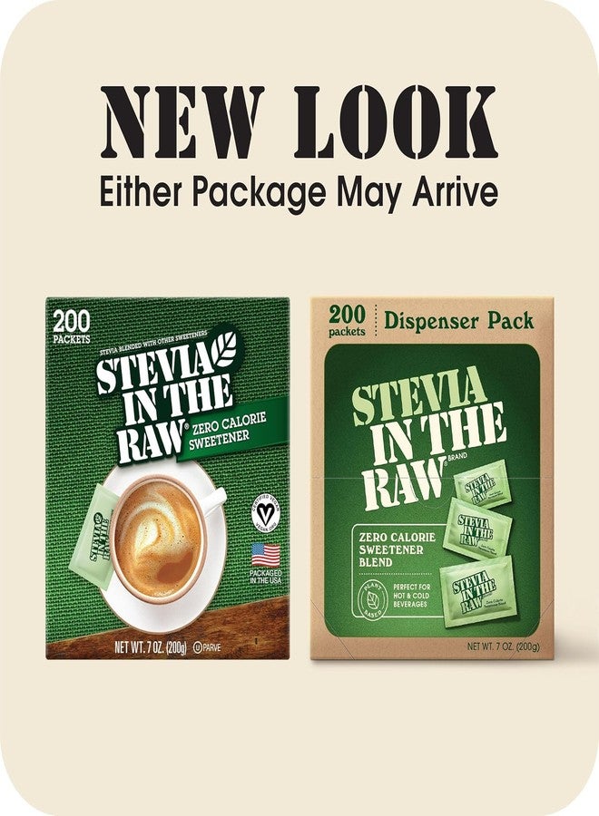 IN THE RAW Stevia In The Raw Stevia Sweetener Packets, 200 Ct Box, 2 Pack, Zero Calorie Stevia Sugar Substitute Packets, No Erythritol or Artificial Flavors, Vegan, Gluten Free, Kosher, Low Glycemic Index - Image 5