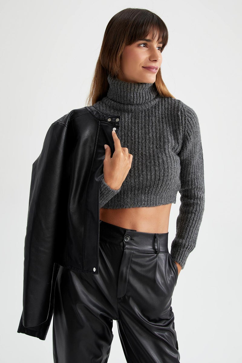 DeFacto Woman Fitted Turtleneck Pullover  - Image 1