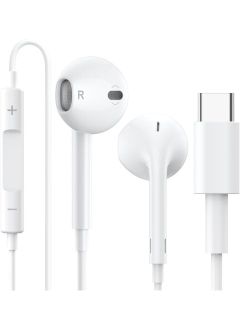 Apple Wired Earphones with USB C Port and Built-in Volume Microphone Compatible with iPhone 15 Pro Max, iPad Pro and Android Smartphones Galaxy S23/S22/S21/S20, Note 10/20, A53/A54, In-Ear Details