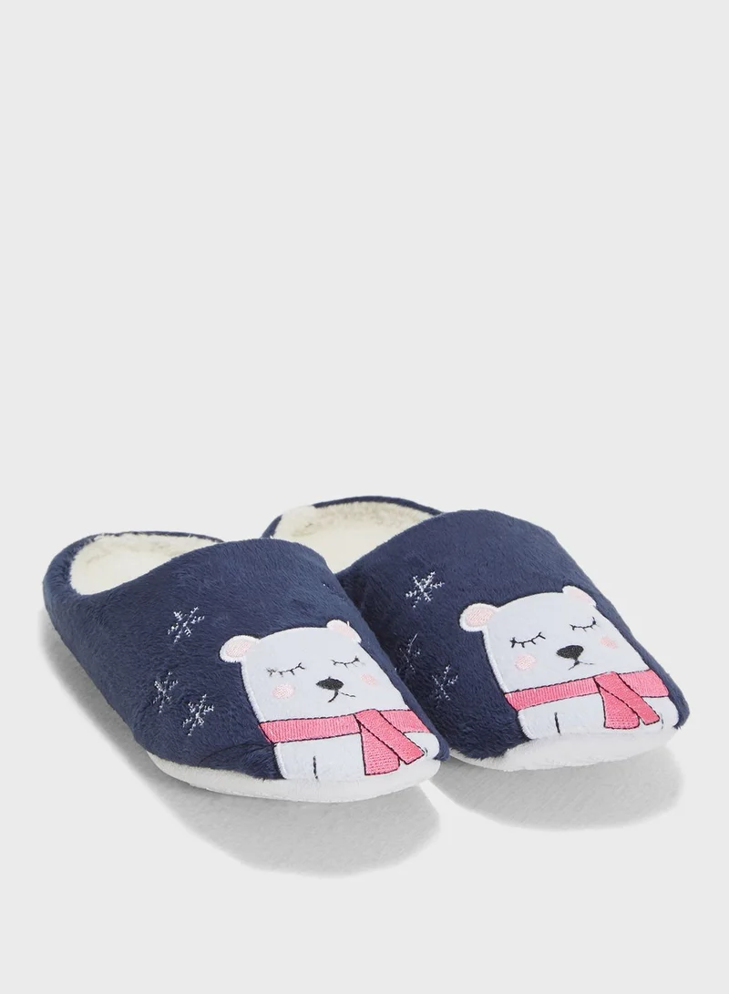 Ginger Sleeping Bear Slip On
