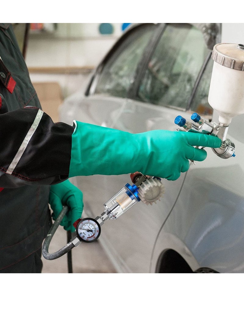 KASTWAVE Spray Gun Painting Sprayer Oil Water Separator, 1/4 Inch Pressure Gauge, and Water Trap Filter, Pressure Regulator Air Compressor Regulator for Air Spray Paint Gun Air Pressure Cleaner - Image 5