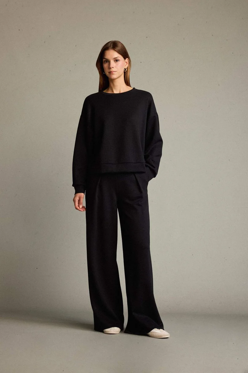 ديفاكتو Regular Fit Regular Hem modal Trousers