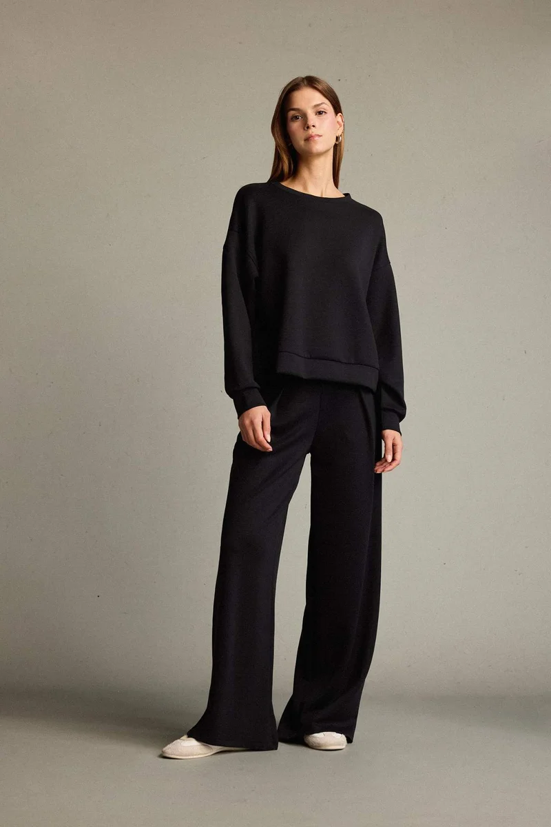 ديفاكتو Regular Fit Regular Hem modal Trousers