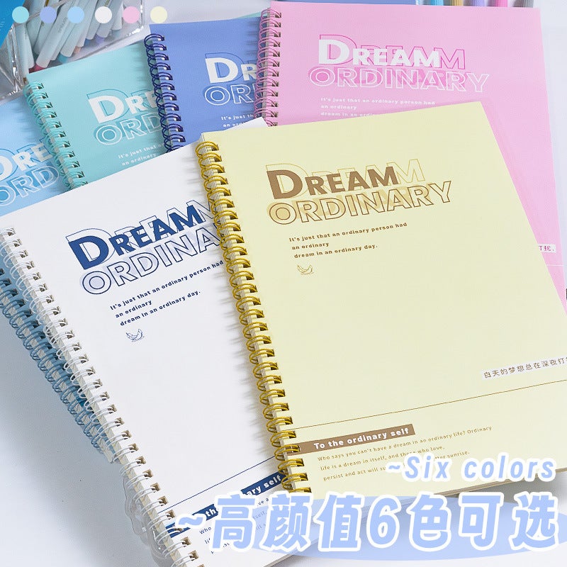 Ultra-Thick Student Coil Notebook B5 Horizontal Line Diary Ins High-Looking A5 Junior High School Students Postgraduate Entrance Examination Large Notebook - Image 2