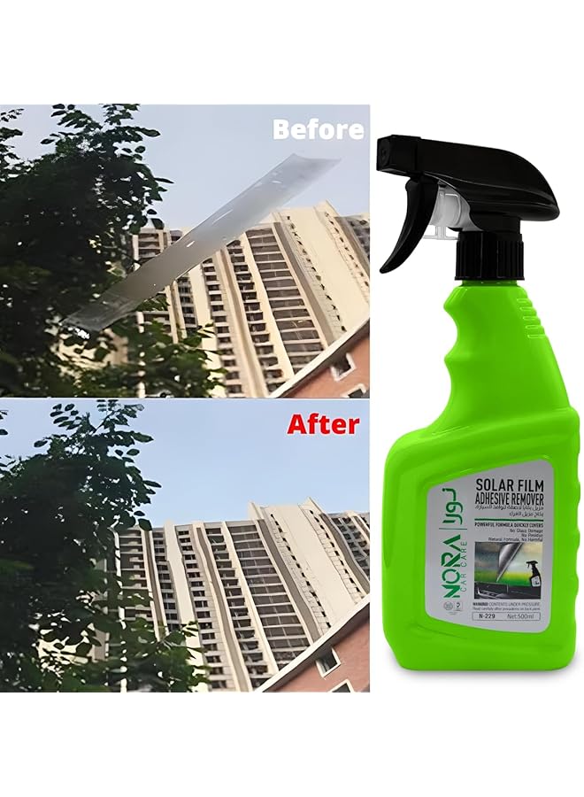 Generic Nora Car Care Solar Film Adhesive Remover N-229 – Powerful Formula, Quickly Removes Adhesive Residue, 500Ml  - Image 4