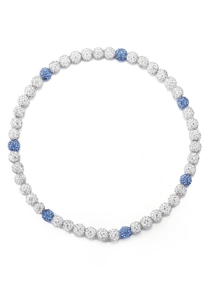 AZorb Baseball Beaded Chain Necklace for Men Women,Bling Ice Collection Baseball Necklace Gifts for Boys Girls,Diamond Rhinestone Discoball Baseball Dirp Accessories Necklace - Image 1