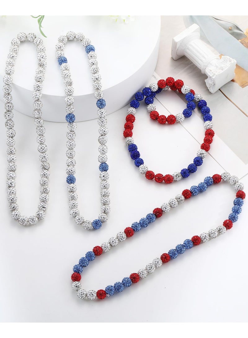 AZorb Baseball Beaded Chain Necklace for Men Women,Bling Ice Collection Baseball Necklace Gifts for Boys Girls,Diamond Rhinestone Discoball Baseball Dirp Accessories Necklace - Image 5