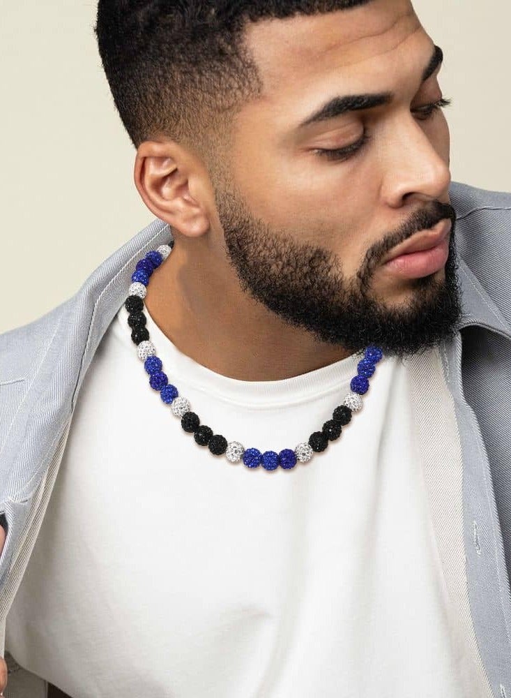 AZorb Baseball Beaded Chain Necklace for Men Women,Bling Ice Collection Baseball Necklace Gifts for Boys Girls,Diamond Rhinestone Discoball Baseball Dirp Accessories Necklace - Image 3