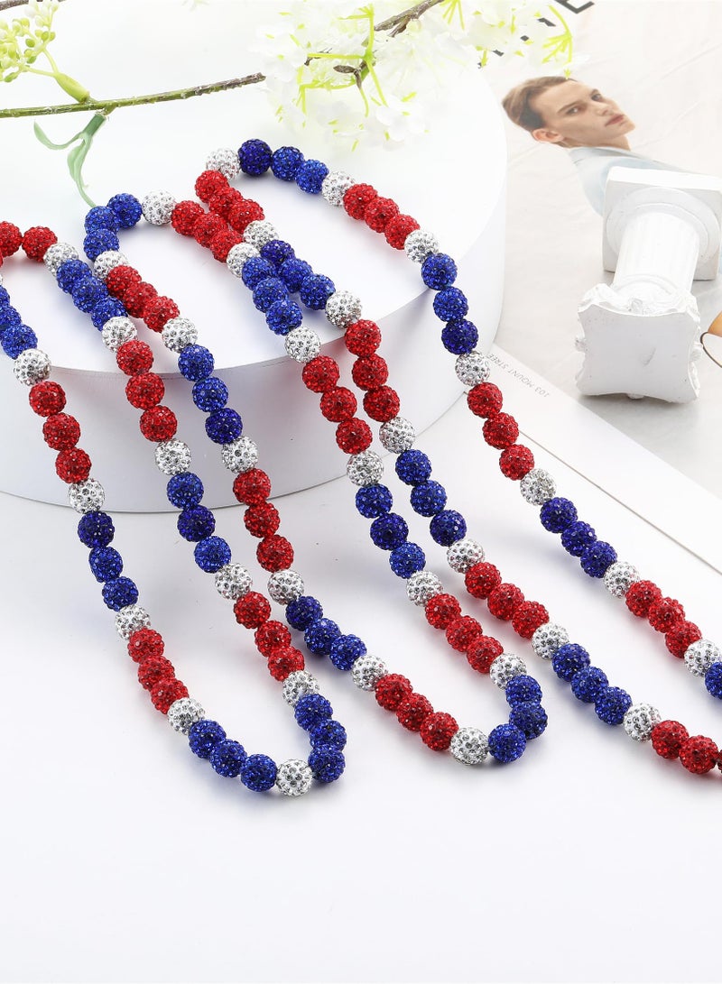 AZorb Baseball Beaded Chain Necklace for Men Women,Bling Ice Collection Baseball Necklace Gifts for Boys Girls,Diamond Rhinestone Discoball Baseball Dirp Accessories Necklace - Image 2