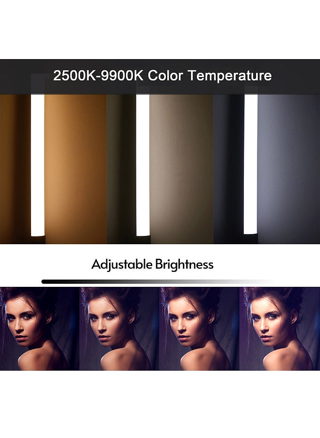 ANDOER - Andoer D3 Handheld RGB Light Tube LED Video Light Wand 2500K-9900K Dimmable 21 Lighting Scene Effects Built-in Battery with LCD Screen Remote Contro - Image 1